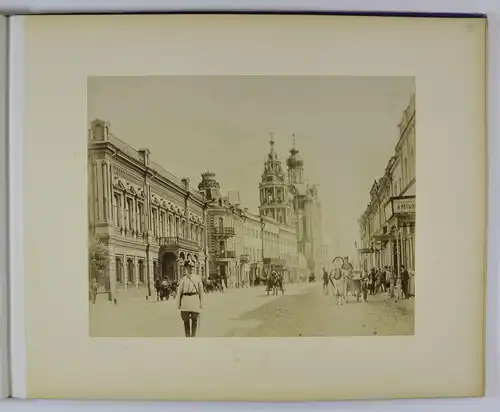 Fotoalbum 15 Fotografien J. Daziaro, Moskau, Ansicht Moskau - Moscou, Kremlin, Place Rouge, Basilique 40 x 32cm