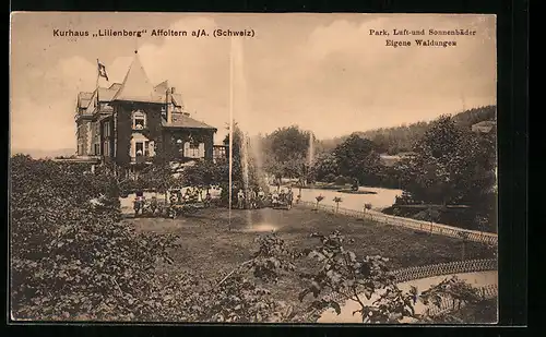 AK Affoltern a.A., Blick auf das Kurhaus Lilienberg