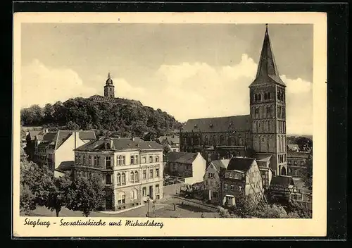 AK Siegburg, Servatiuskirche und Michaelsberg