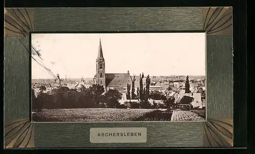 AK Aschersleben, Ortsansicht mit Kirche