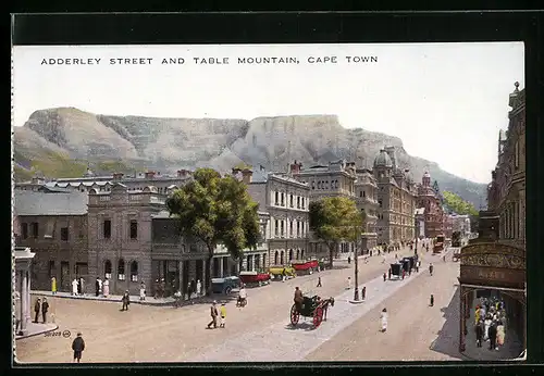 AK Cape Town, Adderley Street and Table Mountain, Pferdekutsche