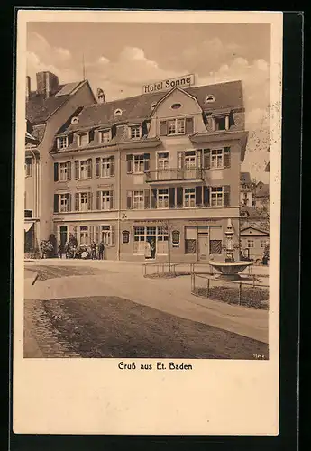 AK Et. Baden, Hotel Sonne