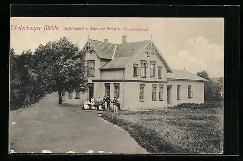 AK Schulenburg, Gastwirtschaft u. Salon zur Mühle v. Paul Wedemeyer