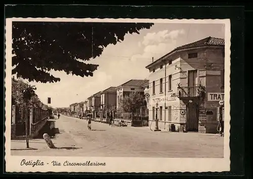 AK Ostiglia, Via Circonvallazione, Trattoria con Alloggio, Tanksäule