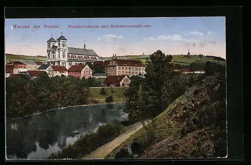 AK Wartha, Wallfahrtskirche und Redemtoristenkloster