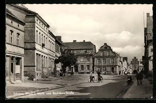 AK Tribsees (Meckl.), Markt und Karl-Marx-Strasse