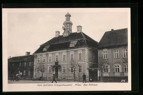 AK Mitau, vor dem Rathaus