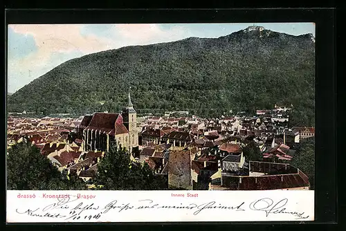 AK Kronstadt, Blick auf die Kirche in der Inneren Stadt