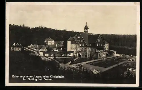 AK Solling bei Dassel, Blick auf das Erholungsheim Jugendheim Kinderheim