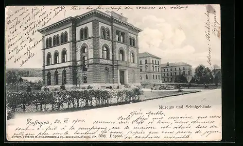 AK Zofingen, Museum und Schulgebäude mit Anlagen