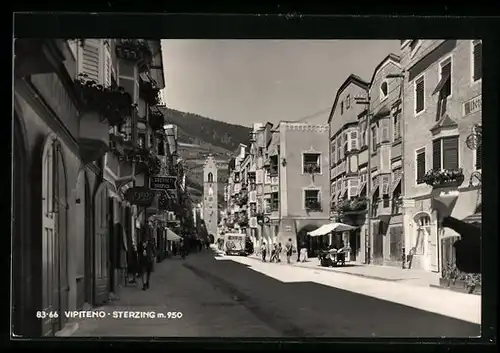 AK Vipiteno-Sterzing, Strassenpartie mit Geschäften