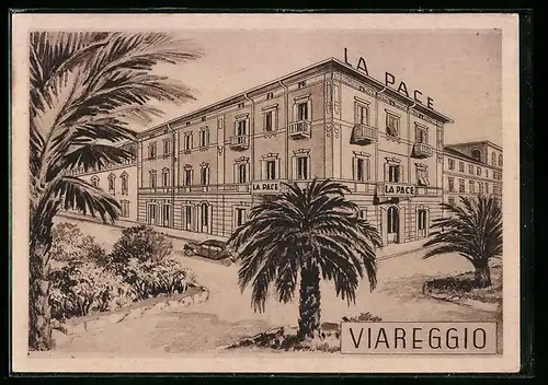 AK Viareggio, Albergo Pensione La Pace, Via Manin 15