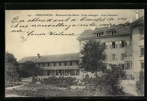 AK Orsonnens, Pensionnat Ste-Marie, Ecole ménagère, Cour intérieure