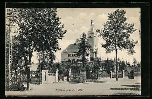 AK Zittau, Partie am Krematorium