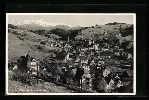 AK Wilen b. Herisau, Ortsansicht mit Alpenblick