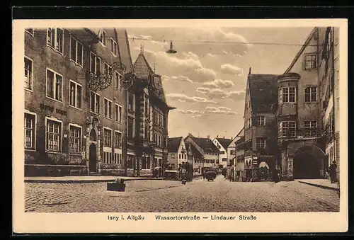 AK Isny /Allgäu, Wassertorstrasse, Lindauer Strasse