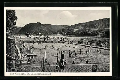 AK Bad Hönningen /Rh., Thermalschwimmbad bei Schönwetter