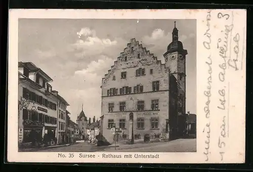 AK Sursee, Rathaus mit Unterstadt