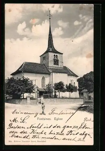 AK Fontaines, Eglise, Kirche