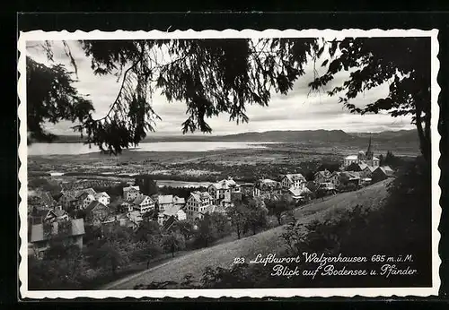 AK Walzenhausen, Blick auf Bodensee u. Pfänder