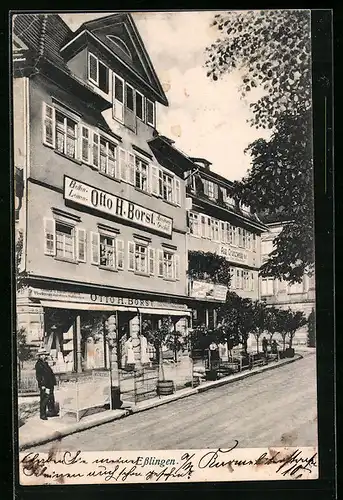 AK Esslingen, Geschäft Otto Borst am Marktplatz 11