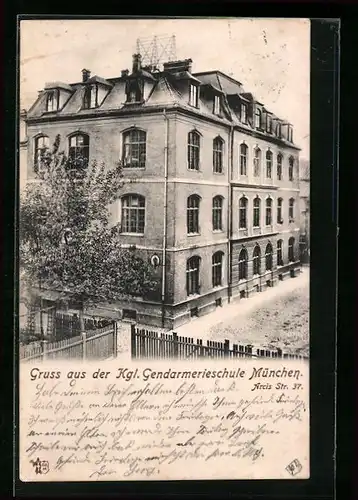 AK München, Königliche Gendarmerieschule, Arcis-Strasse 37