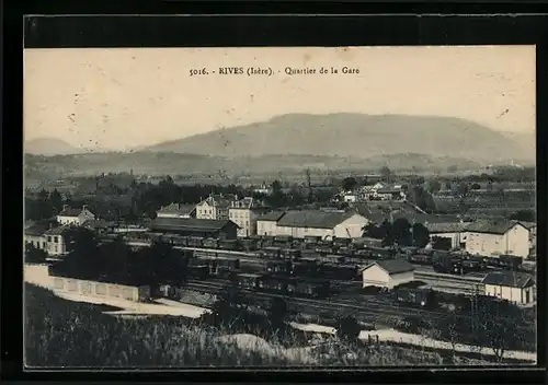 AK Rives, Quartier de la Gare, Bahnhof