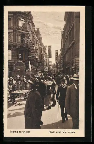 AK Leipziger Messe, Markt und Petersstrasse