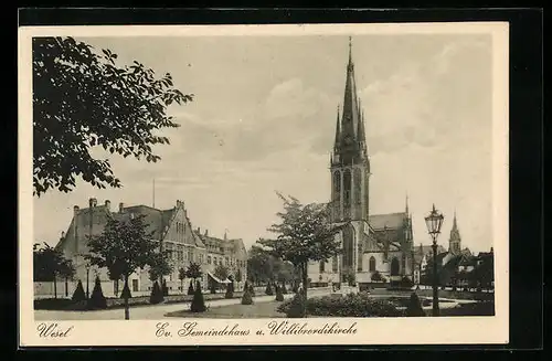 AK Wesel, ev. Gemeindehaus u. Willibrordikirche