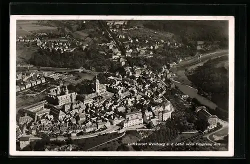 AK Weilburg, Gesamtansicht vom Flugzeug aus