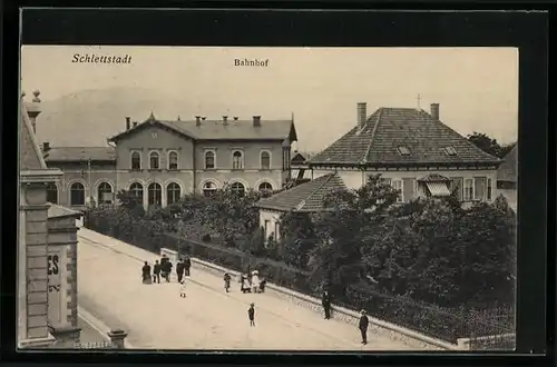 AK Schlettstadt, Bahnhof, La Gare