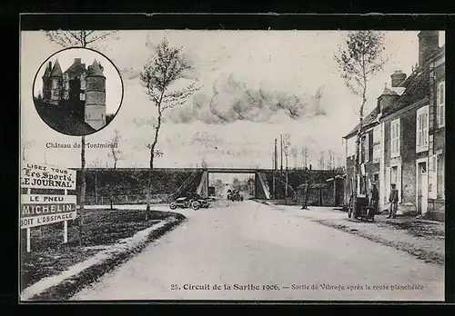 AK Vibraye, Circuit de la Sarthe, Sortie après la route planchéiée