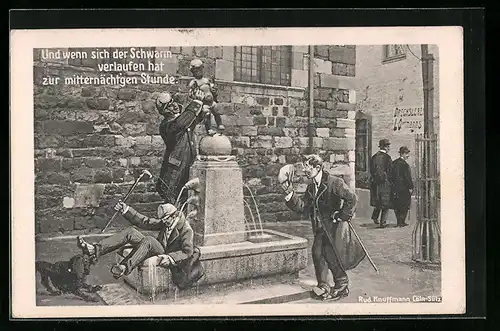 AK Aachen, Fischmarkt Brunnen