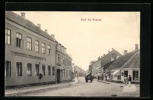 AK Preasto, Hotel Danmark, Strassenpartie