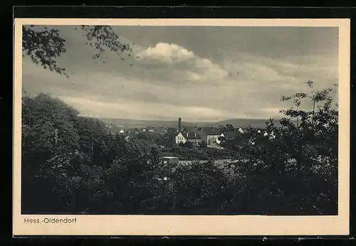 AK Hess.-Oldendorf, Gesamtansicht aus der Vogelschau