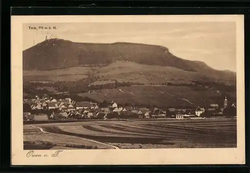 AK Owen, Ortsansicht mit Blick auf den Teck