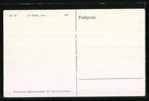 AK Brest-Litowsk, Russische Dorfbewohner