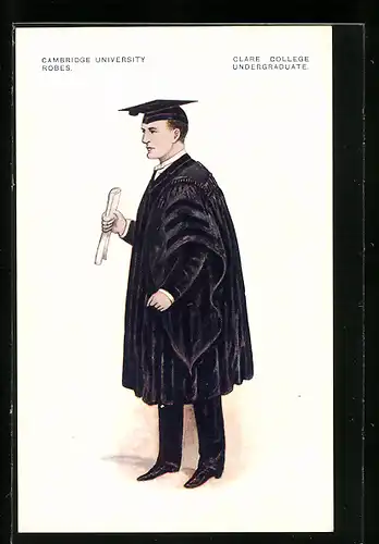 AK Cambridge University Robes, Clare College Undergraduate, Akademische Kleidung