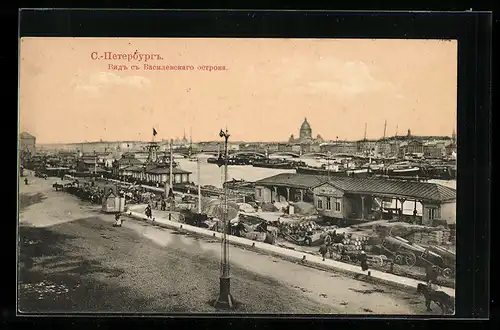 AK St. Pétersbourg, Vue prise de Wassily Ostrow