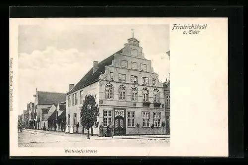 AK Friedrichstadt a. Eider, Partie in der Westerhafenstrasse