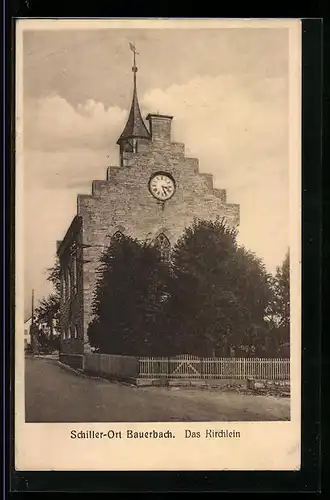 AK Bauerbach, auf der Strasse am Kirchlein im Schiller-Ort