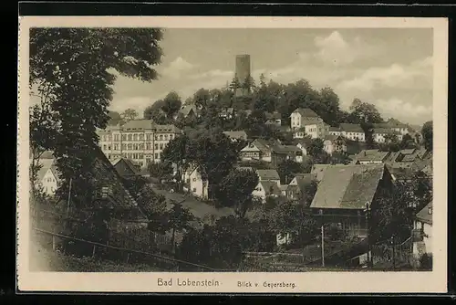 AK Bad Lobenstein, Blick von der Fürstenhöhe auf den Ort