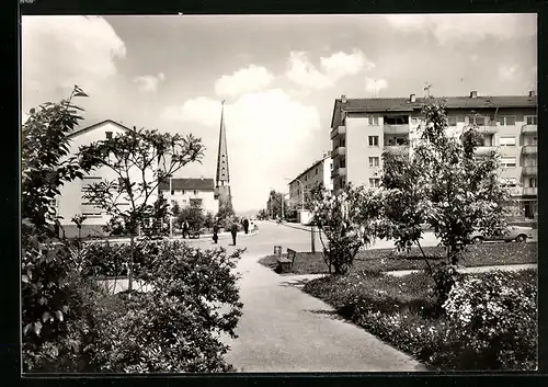 AK Esslingen /Neckar, Zollbergsiedlung mit Strassenpartie