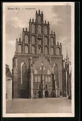 AK Sorau, Ansicht der Hauptkirche