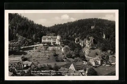 AK Rupprechtstegen /Fränk. Schweiz, Waldrabs Kurhotel aus der Vogelschau