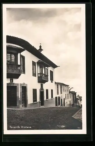 AK Orotava /Tenerife, Strassenpartie im Ort