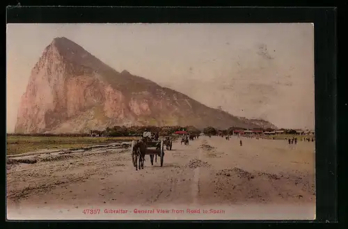 AK Gibraltar, General View from Road to Spain