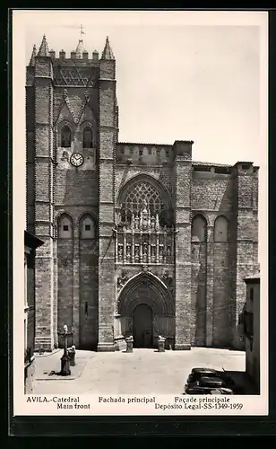 AK Avila, Catedral, Fachada principal