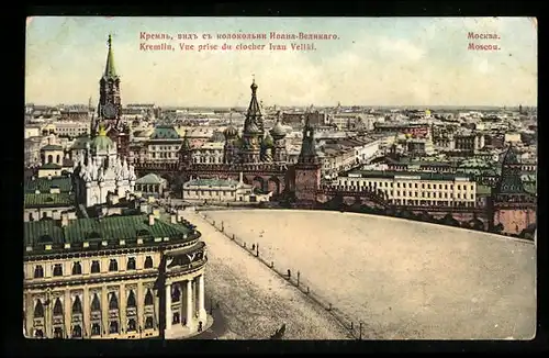 AK Moscou, Kremlin, Vue prise du clocher Ivan Veliki