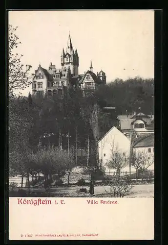 AK Königstein i. Taunus, Blick hinauf zur Villa Andrae